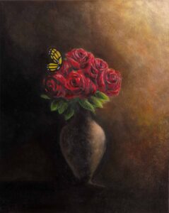 Red Roses & Butterfly 