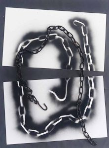 In chains 