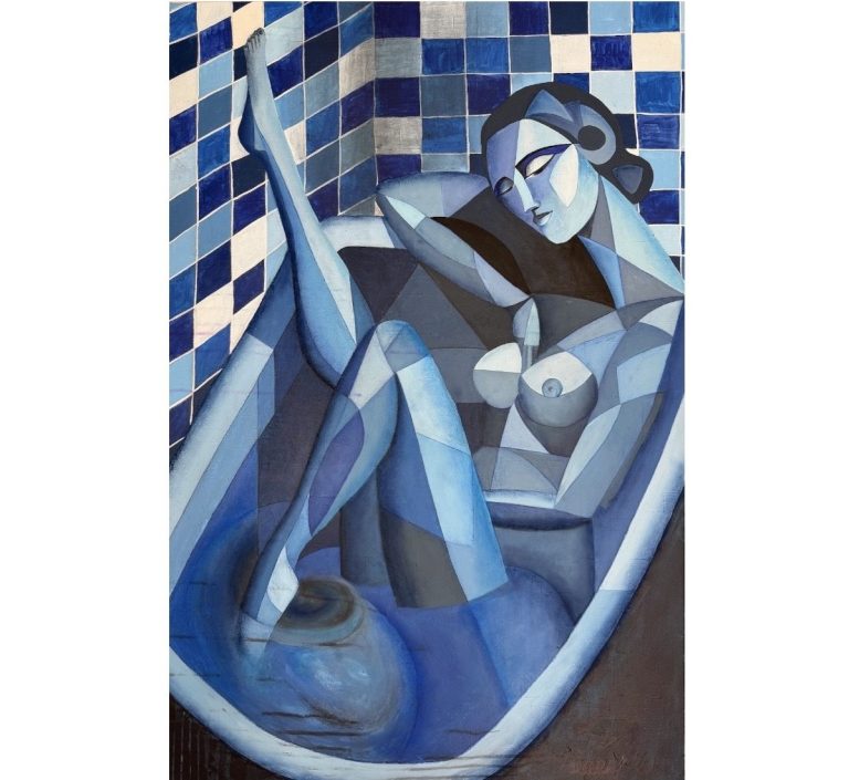 Woman bathing
